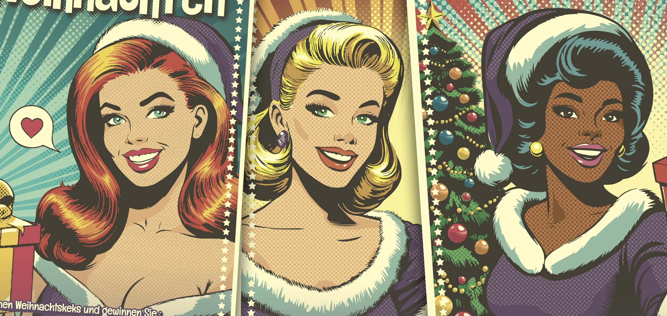 3 originelle Pop-Art-Bilder