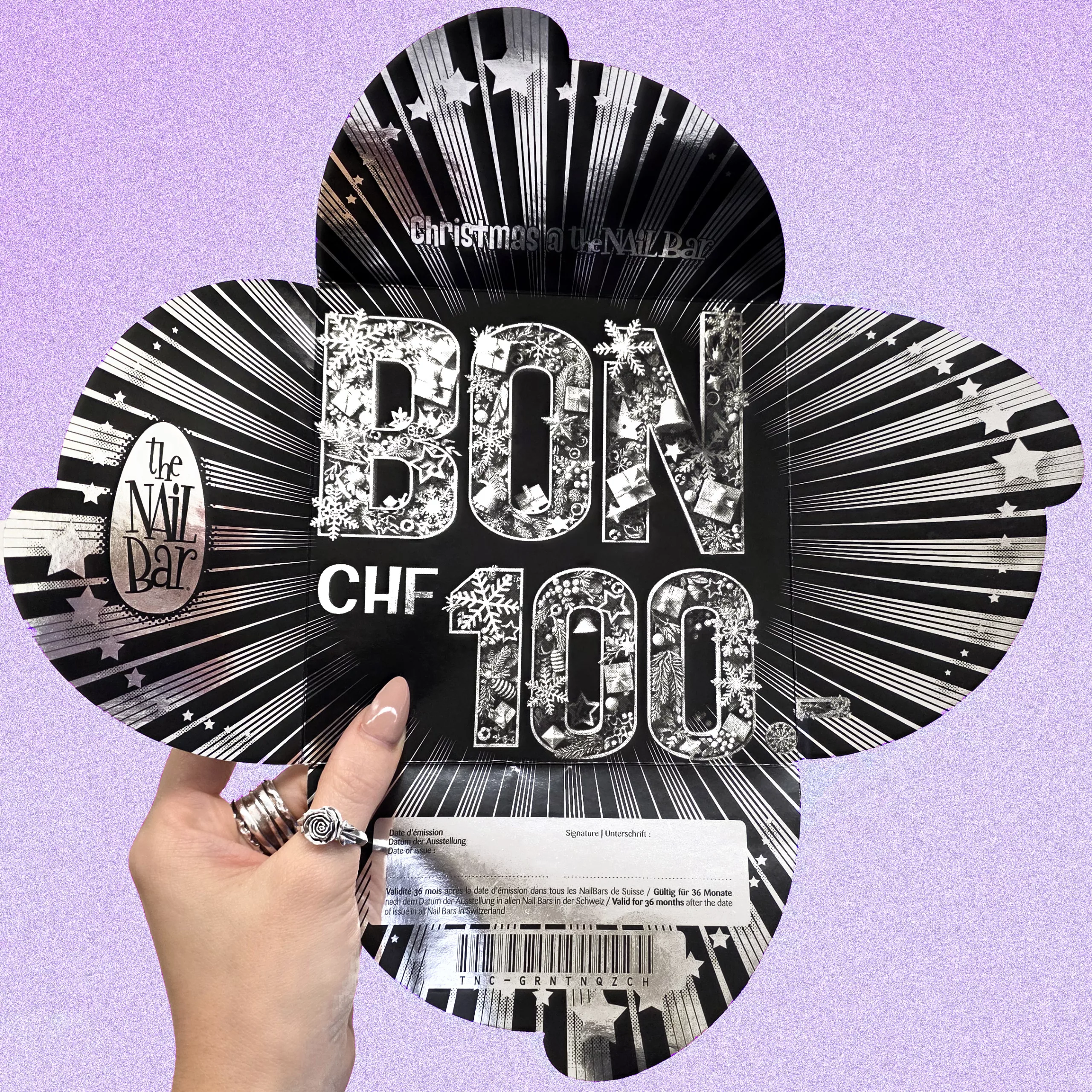 Bons cadeaux The Nail Bar – bon cadeau spécial Noël